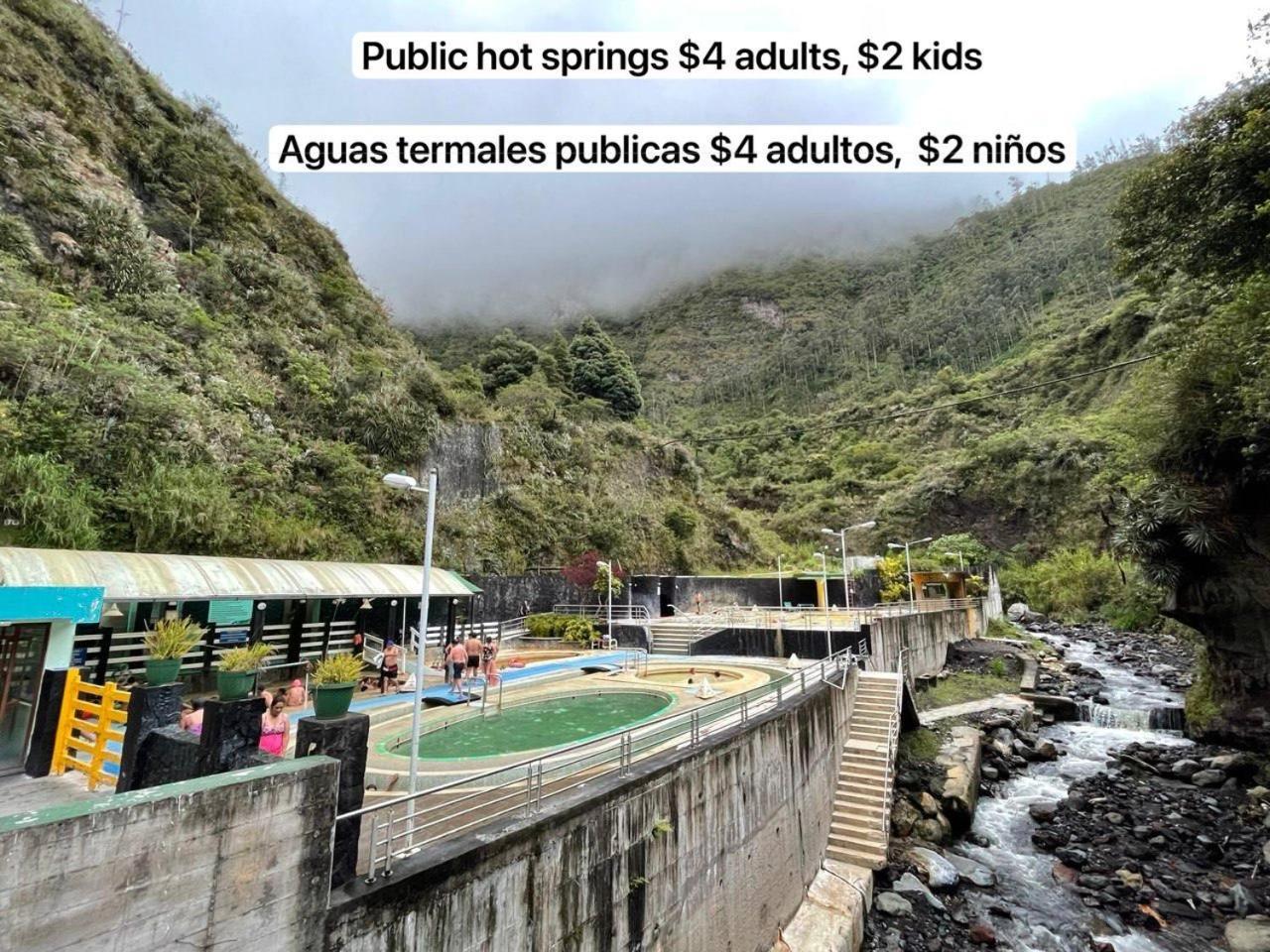 Mountain Chalet - Tungurahua Hot Springs/Aguas Termales Baños Exterior foto
